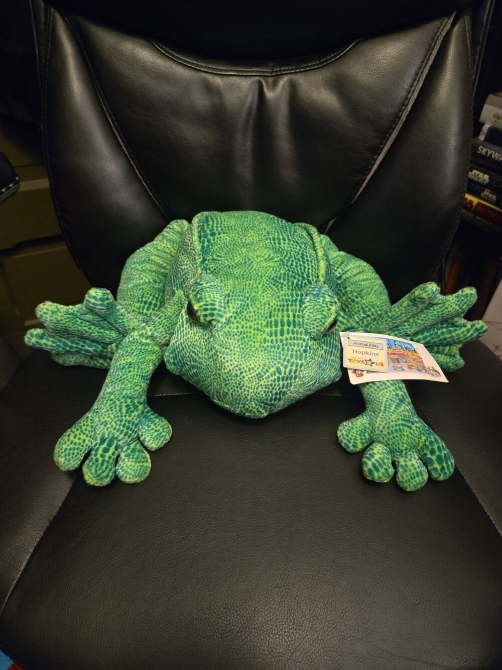 Animal Alley Hopkins Frog Plush 21" Green Stuffed Animal Toys R Us w/ Tags